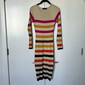 Multicolor fitted rubber bodycon dress